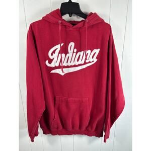 Blue 84 Indiana Hoosiers Size XL Red with White Lettering Hoodie.